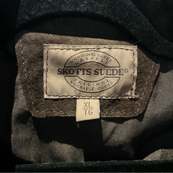 Vintage unisex genuine suede chocolate brown jacket - Picture 6 of 7